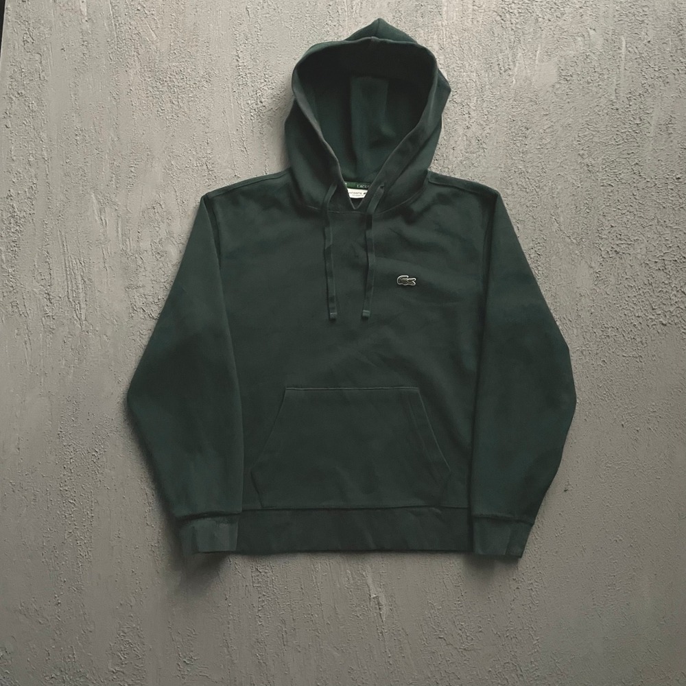 Lacoste Relaxed Fit Hoodie Mens medium 38 Green - Picture 1 of 8
